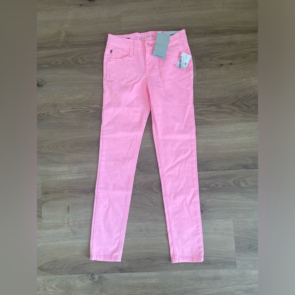 NWT Girls pink skinny Jeans Vigoss size 12